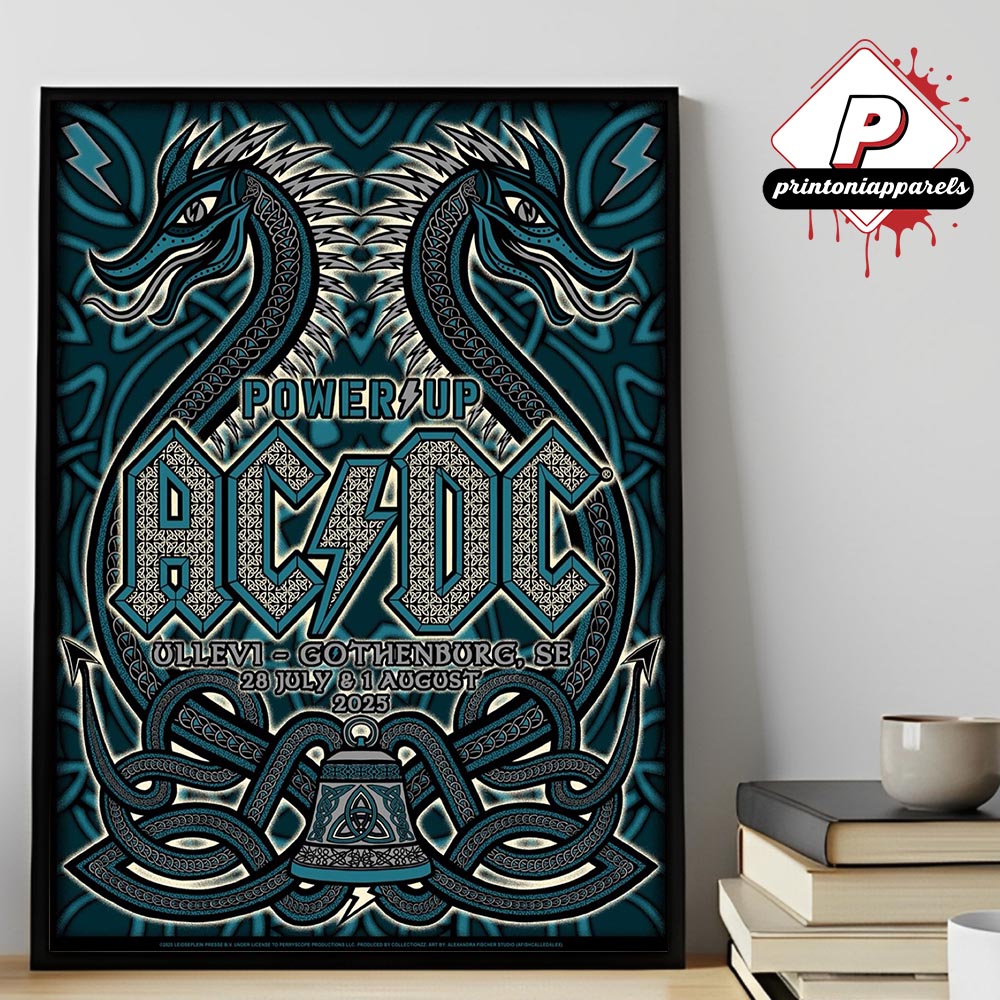 AC DC 2025 Gothenburg PWR UP Tour Poster At Ullevi Gothenburg SE On July 28th And August 1st 2025 Wall Decor Poster Canvas AC DC 2025 Gothenburg PWR UP Tour Poster At Ullevi Gothenburg SE On July 28th And August 1st 2025 Wall Decor Poster Canvas