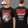 AC DC Oslo PWR UP Tour 2025 Event Tee At Bjerke Racecourse Oslo Norway On August 5th 2025 Two Sided Unisex T-Shirt