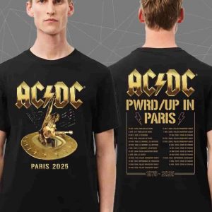 AC DC Paris PWR UP Tour 2025 Event Tee At Stade De France Paris France On August 9th And 13th 2025 Two Sided Unisex T-Shirt