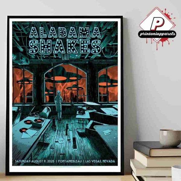 Alabama Shakes Event Artwork Poster At Fontainebleau Las Vegas Nevada On Sat August 9th 2025 Home Decor Poster Canvas