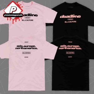 Blackpink Deadline World Tour 2025 Continent Logo Tee Merchandise Limited Two Sided Unisex T-Shirt