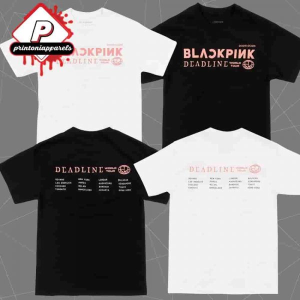 Blackpink Deadline World Tour 2025 World Tour Tee Merchandise Limited Two Sided Unisex T-Shirt