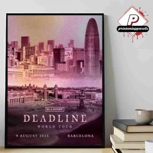 Blackpink Deadline World Tour Exclusive Event Poster Barcelona At Stadi Olimpic Spain On August 9th 2025 Home Decor Poster Canvas