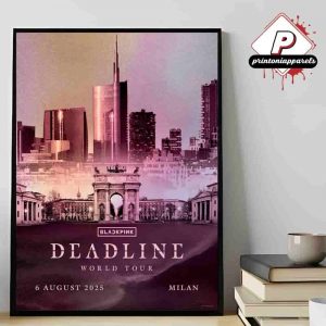 Blackpink Deadline World Tour Exclusive Event Poster Milan At Impodromo Snai La Maura On August 6th 2025 Home Decor Poster Canvas