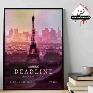 Blackpink Deadline World Tour Exclusive Event Poster Paris At Stade De France On August 2nd And 3rd 2025 Home Decor Poster Canvas