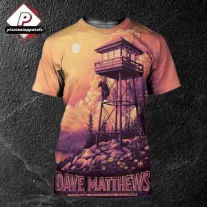 Dave Matthews Band Event Poster At Big Sexy Events Arena Big Sky Montana On August 2nd 2025 All Over Print Shirt