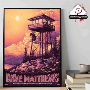 Dave Matthews Band Event Poster At Big Sexy Events Arena Big Sky Montana On August 2nd 2025 Home Decor Poster Canvas