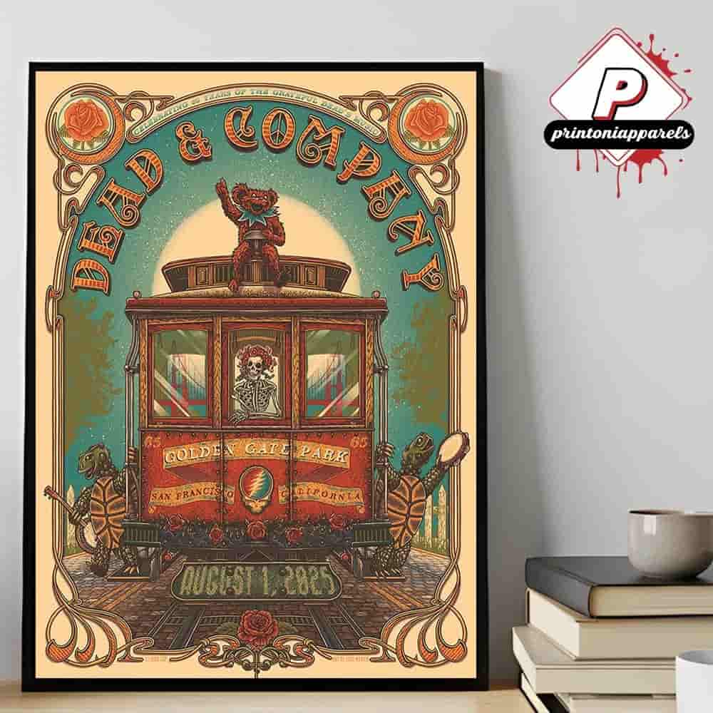 Dead And Company Celebrating 60 Years Of Greatful Dead Music At Golden Gate Park San Fracisco CA On August 1st 2025 Home Decor Poster Canvas Dead And Company Celebrating 60 Years Of Greatful Dead Music At Golden Gate Park San Fracisco CA On August 1st 2025 Home Decor Poster Canvas