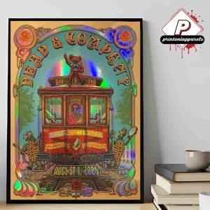 Dead And Company Event Poster For Show At Golden Gate Park San Francisco CA On August 1st 2025 Home Decor Poster Canvas