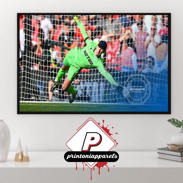 Dean Henderson Wearing Cap Save Penalty Get The FA Community Shield Winners 2025 For Crystal Palace Home Decor Poster Canvas
