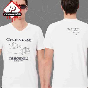 Gracie Abrams At Lollapalooza The Secret Of Us Deluxe Tour Tee 2025 Two Sided Unisex T-Shirt