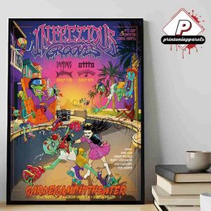 Infectious Grooves Poster Punk Party At Garden Amphitheater Garden Grove CA On August 15th And 16th 2025 Home Decor Poster Canvas