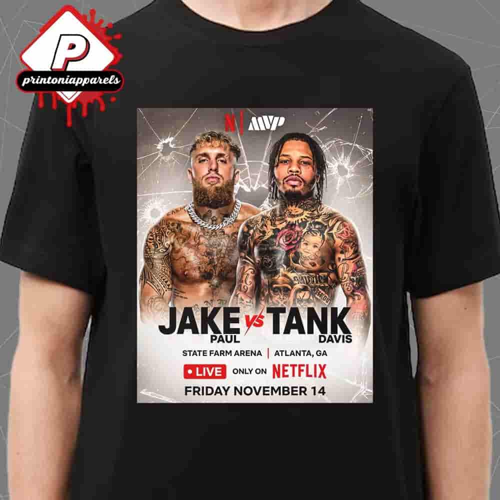 Jake El Gallo Paul Versus Gervonta Tank Davis One Will Rise One Will Fall Live Only On Netflix At State Farm Arena Atlanta GA On Friday November 14th 2025 Classic T-Shirt Jake El Gallo Paul Versus Gervonta Tank Davis One Will Rise One Will Fall Live Only On Netflix At State Farm Arena Atlanta GA On Friday November 14th 2025 Classic T-Shirt