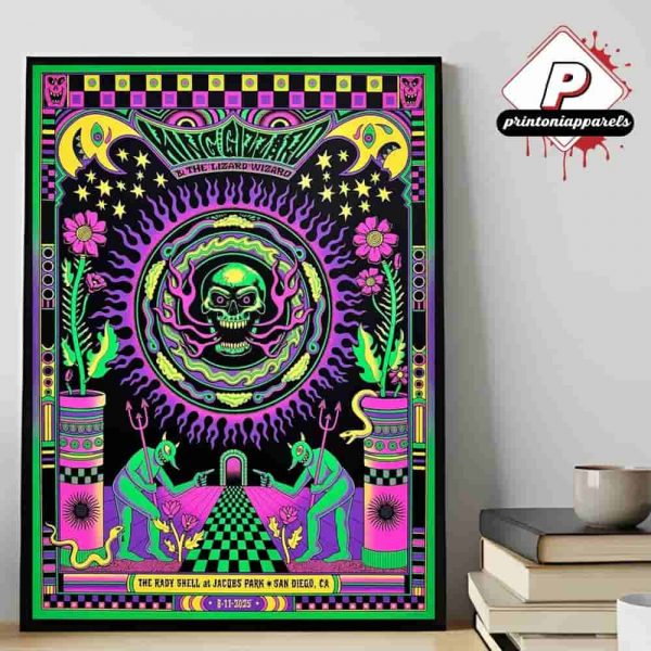 King Gizzard And The Lizard Wizard Artwork Poster At The Rady Shell At Jacobs Park San Diego CA On August 11th 2025 Home Decor Poster Canvas