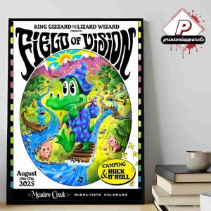 King Gizzard And The Lizard Wizard Event Poster At CAmping Rock And Roll On August 15th-17th 2025 Home Decor Poster Canvas