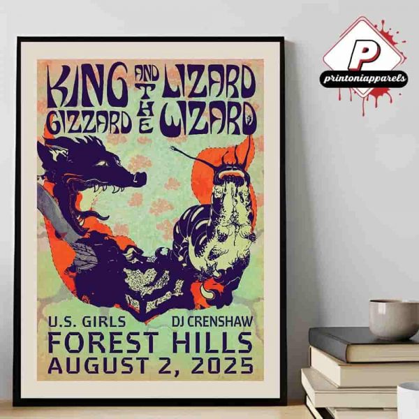 King Gizzard And The Lizard Wizzard With Orchestra Of St Luke Event Poster At Forest Hills On August 2nd 2025 Home Decor Poster Canvas