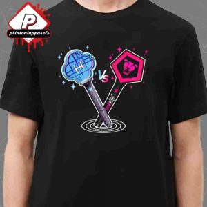 Kpop Demon Hunters Huntrix And Saja Boys Light Sticks Netflix Merchandise Limited Unisex T-Shirt