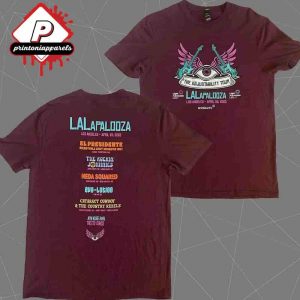 Lollapalooza 2025 Concert The Adjustability Tour Lalapalooza At Los Angeles On April 5th 2025 Two Sided Unisex T-Shirt