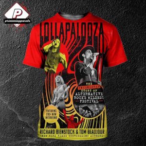 Lollapalooza 2025 Poster The Uncensored Story Of Alternative Rock Wildfest Festival All Over Print Shirt