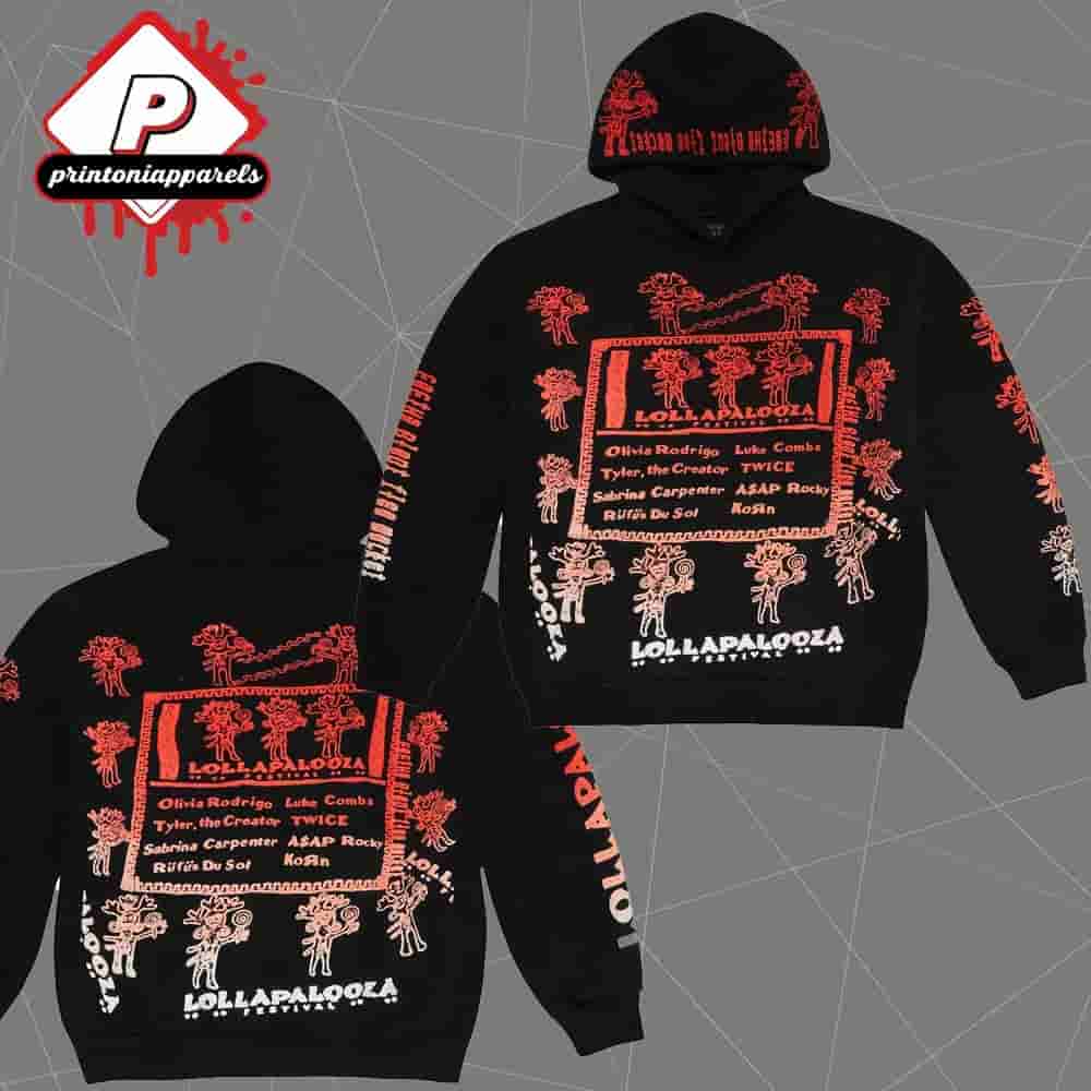 Lollapalooza x Cactus Plant Flea Market Hoodie Merchandise Limited Classic T-Shirt Lollapalooza x Cactus Plant Flea Market Hoodie Merchandise Limited Classic T-Shirt