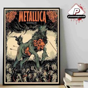 Metallica Bleeding Me Screen Printed Poster Art Merchandise Limited Home Decor Poster Canvas