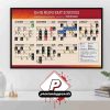 New York Knicks Official 2025-2026 NBA Season Schedule Home Decor Poster Canvas