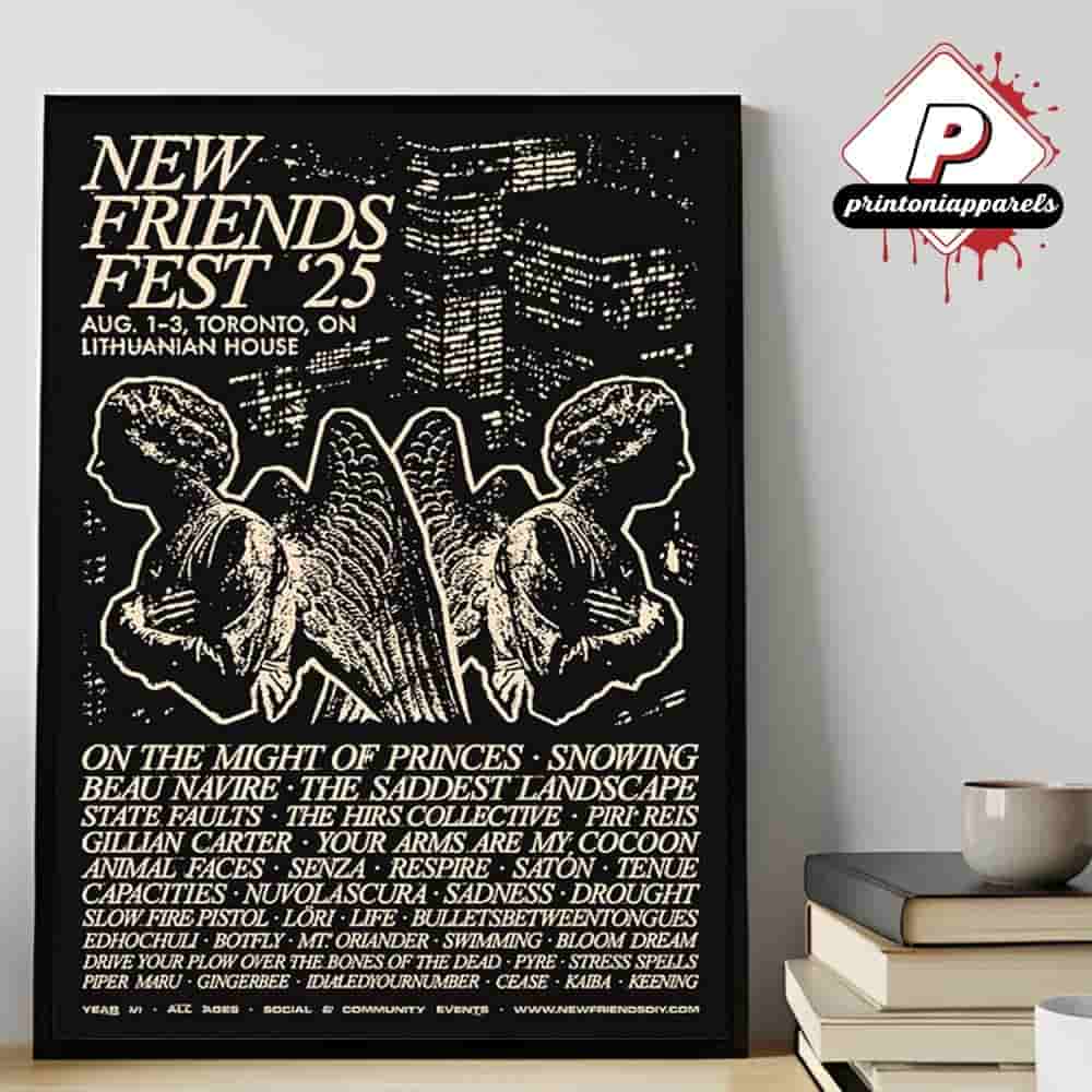 New Friends Festival 2025 Official Merch Line Up Poster At Lithuanian House Toronto ON On August 1st-3rd 2025 Home Decor Poster Canvas New Friends Festival 2025 Official Merch Line Up Poster At Lithuanian House Toronto ON On August 1st-3rd 2025 Home Decor Poster Canvas