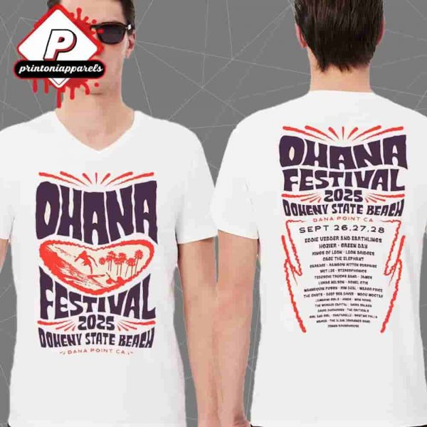 Ohana Festival 2025 Psychedelic Event Tee At Doheny State Beach Dana Point CA On September 26-28 2025 Two Sided Unisex T-Shirt