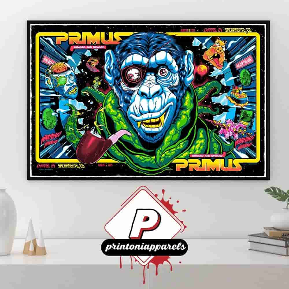 Primus Onward And Upward Tour 2025 Event Artwork Poster At Channel Sacramento CA On August 7th And 8th 2025 Home Decor Poster Canvas Primus Onward And Upward Tour 2025 Event Artwork Poster At Channel Sacramento CA On August 7th And 8th 2025 Home Decor Poster Canvas