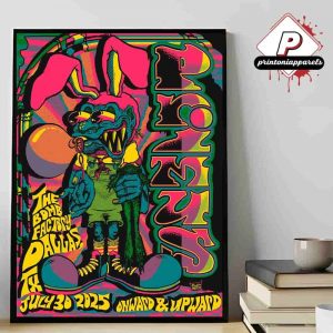 Primus Onward And Upward Tour Event Poster For Show At The Bomb Factory Dallas TX On July 30th 2025 Home Decor Poster Canvas