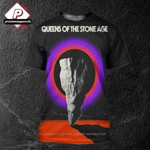 Queens Of The Stone Age Artwork Poster At Unibet Arena Black Box Tallinn EE On August 2nd 2025 All Over Print Shirt