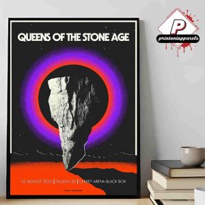 Queens Of The Stone Age Artwork Poster At Unibet Arena Black Box Tallinn EE On August 2nd 2025 Home Decor Poster Canvas