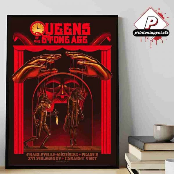Queens Of The Stone Age Event Poster At Cabaret Vert Charleville Mezieres FR On August 16th 2025 Home Decor Poster Canvas