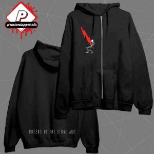 Queens Of The Stone Age Lightning Bolt Black Zip Hoodie
