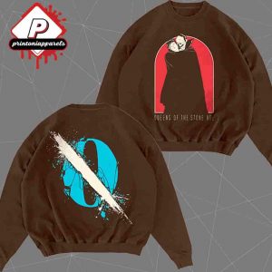 Queens Of The Stone Age Like Clockwork Cover Crewneck Brown Two Sided Unisex T-Shirt