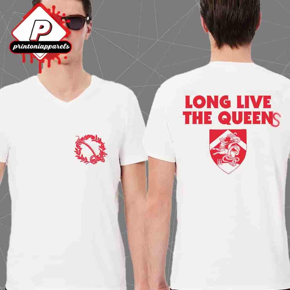 Queens Of The Stone Age Long Live The Queens White Tee Two Sided Unisex T-Shirt Queens Of The Stone Age Long Live The Queens White Tee Two Sided Unisex T-Shirt