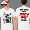 Olivia Rodrigo Butterfly Lollapalooza 2025 Exclusive White Tee Tour List Two Sided Unisex T-Shirt