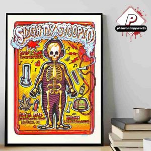 Slightly Stoopid Step Into The Sun Summer Tour 2025 Event Poster At Redding Civic Lawn Redding CA On August 16th 2025 Home Decor Poster Canvas