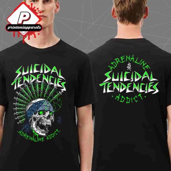 Suicidal Tendencies TSAA Adrenaline Addict Tee At Metallica Electrifying M72 Tour Opening Show Two Sided Unisex T-Shirt
