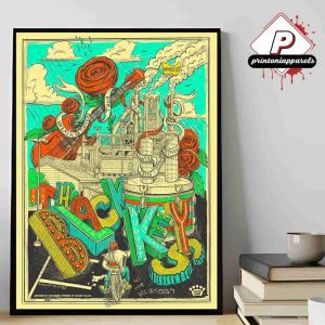 The Black Keys No Rain No Flowers Tour 2025 Artwork Poster At Musikfest Bethlehem PA On August 10th 2025 Home Decor Poster Canvas