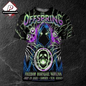 The Offspring Supercharged Tour 2025 Event Poster At Freedom Mortage Pavillion Camden New Jersey On July 29th 2025 All Over Print Shirt