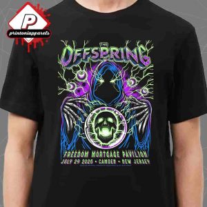 The Offspring Supercharged Tour 2025 Event Poster At Freedom Mortage Pavillion Camden New Jersey On July 29th 2025 Classic T-Shirt