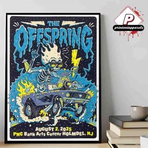 The Offspring Supercharged Tour 2025 Event Poster At PNC Bank Arts Center Holmdel NJ On August 2nd 2025 Home Decor Poster Canvas