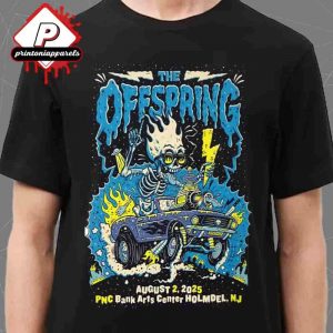 The Offspring Supercharged Tour 2025 Event Poster At PNC Bank Arts Center Holmdel NJ On August 2nd 2025 Unisex T-Shirt