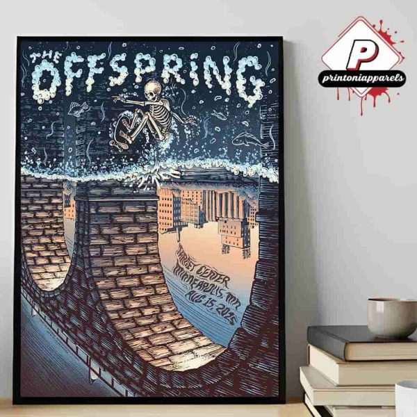 The Offspring Supercharged Tour 2025 Event Poster At Target Center Minneapolis MN On August 15th 2025 Home Decor Poster Canvas