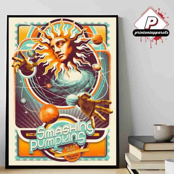 The Smashing Pumpkins Event Artwork Poster At Parco Della Musica Di Milano Italy On July 30th 2025 Home Decor Poster Canvas