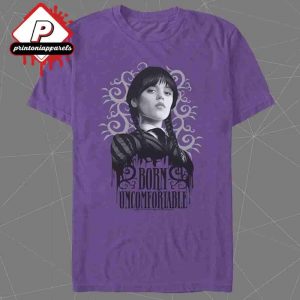 Wednesday Born Uncomfortable Netflix Merchandise Limited Unisex T-Shirt